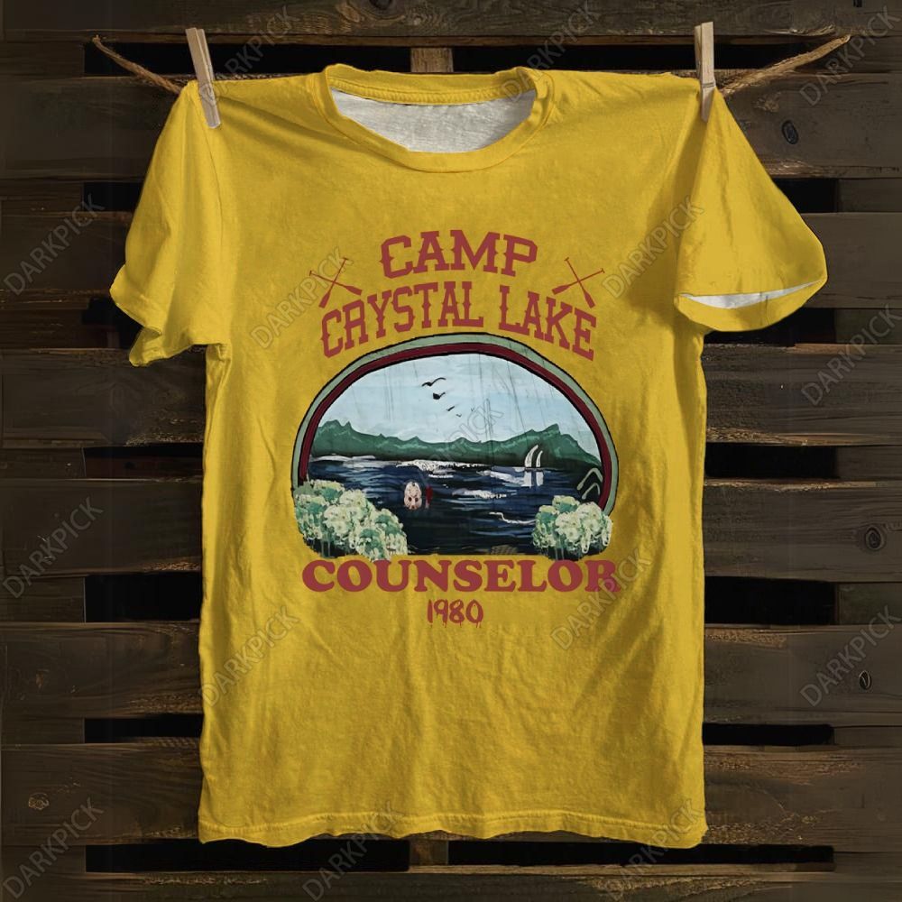 Unisex Camp Crystal Lake Print Crew Neck Casual T-Shirt